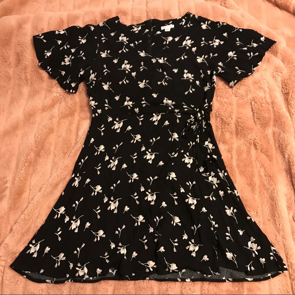 Xhilaration Faux-Wrap Floral Print Dress